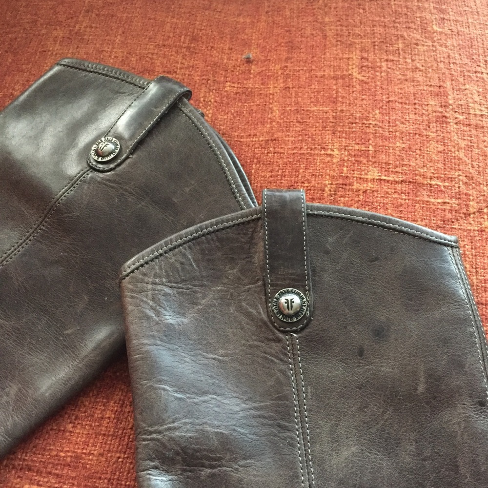 Frye // Mellisa Button Boot Distressed Slate View 3